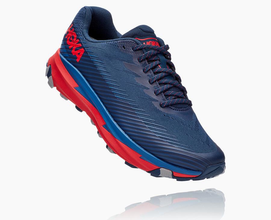 Hoka One One Mens Trail Shoes - Torrent 2 - Navy - ZYHK23704